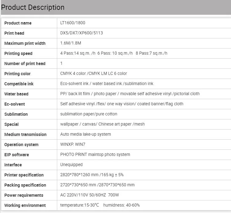 1.6m / 1.8m Digital Textile Printing Machine Sublimation Machine Subliamtion Printer