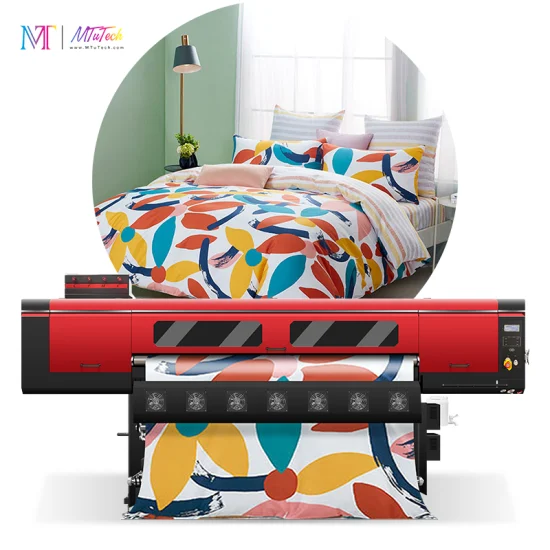 MT MTuTech 1,9 metri Macchina da stampa digitale per vestiti a sublimazione tessile per tessuti di cotone Tessili per la casa con testina di stampa I3200